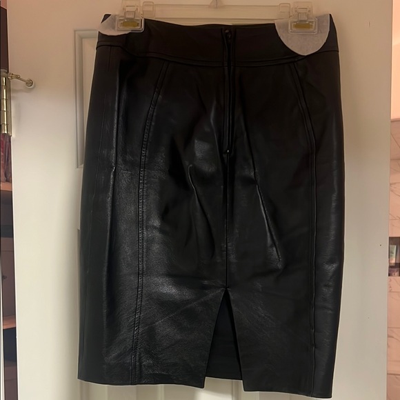 Black Leather Skirt - Picture 3 of 3